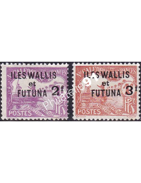 WALLIS ET FUTUNA, Taxe n° 9 à 10 charnière, timbres colonies