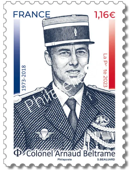 Timbre Colonel Arnaud Beltrame, collection timbre de France