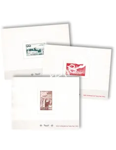 Maroc, Lot de 3 épreuves, PA n° 85 à 87, Non émis, timbres colonies