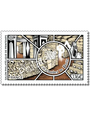 Timbre les catacombes de Paris, collection timbre de France
