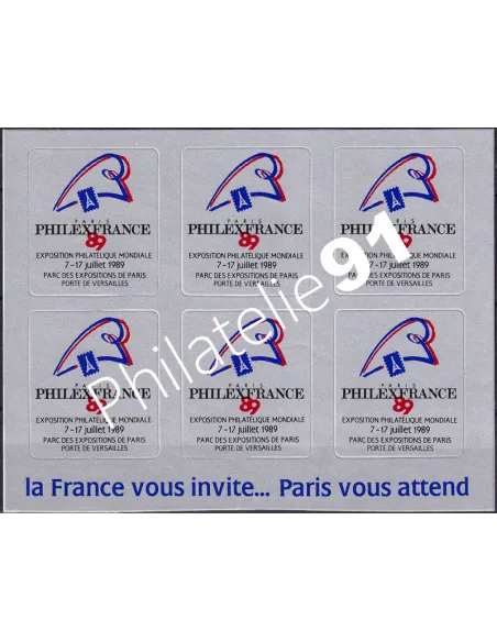Bloc de 6 vignettes n° 24 ND adhésives, Timbres France