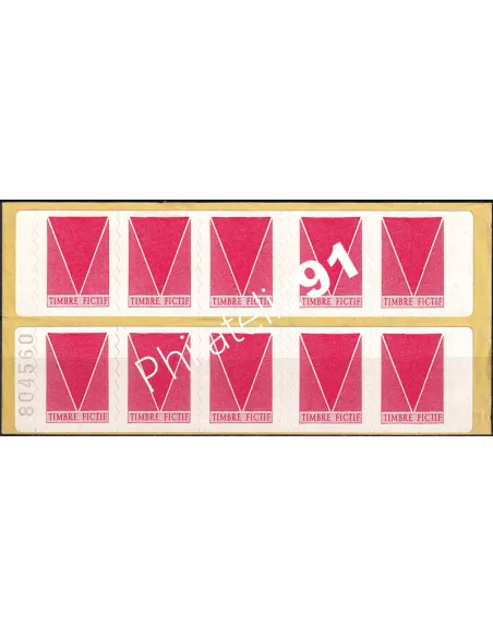 Carnet de vignettes Timbre Fictif adhésives n° TF 1C, Timbres France