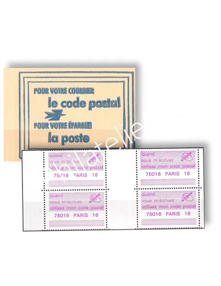 Carnet de vignettes code postal n° 75016 PARIS 16, Timbres France