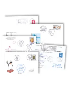 France, Lot de 5 lettres avec oblitérations polaires, lettre France