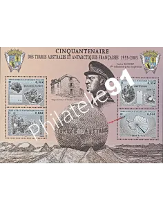 bloc de timbres des TAAF n° 13, neuf** - Cinquantenaire des TAAF