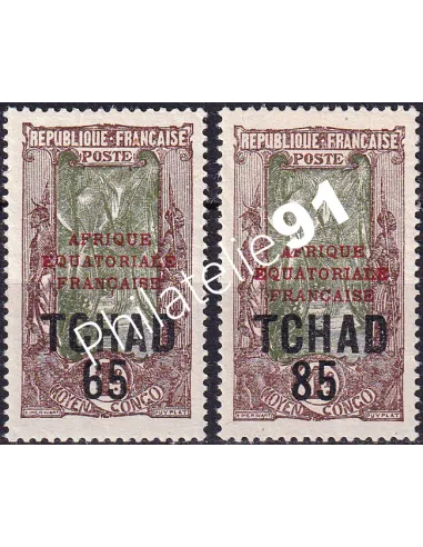 Timbres du Tchad n° 45 et 46, Collection timbres Colonies françaises
