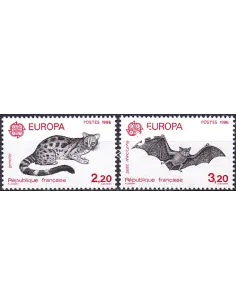 France, n° 2416 à 2417, Europa 1986, collection timbres France