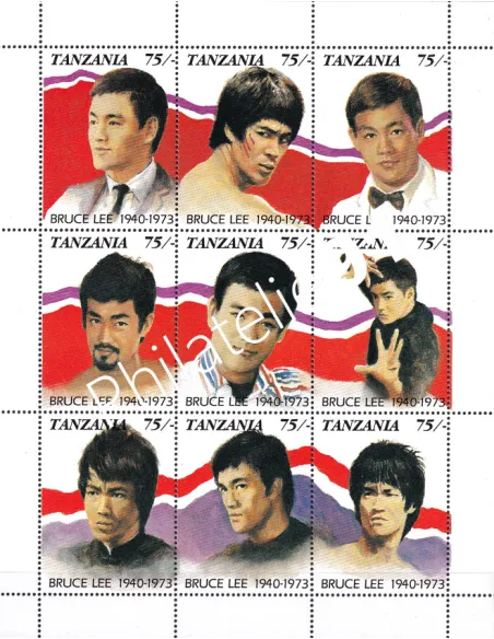 Tanzanie, n° 825 à 833 en Feuille, timbres thématiques