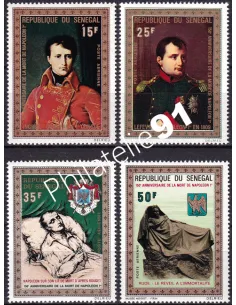 Sénégal, PA n° 104 à 107, collection timbres thématiques