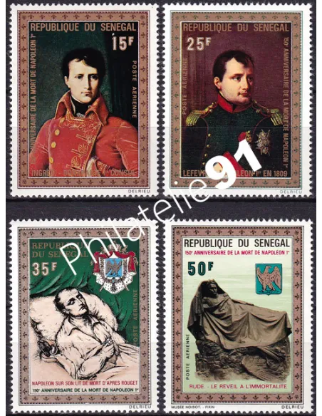 Sénégal, PA n° 104 à 107, collection timbres thématiques