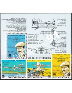 Sénégal, n° 866 à 868 et BF n° 35 timbres thématiques