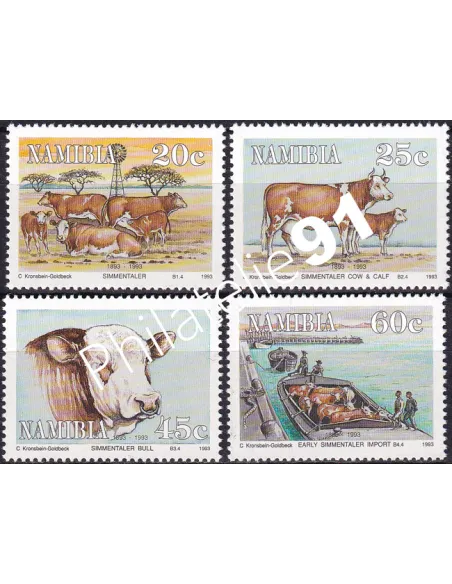 Namibie, n° 695 à 698, collection timbres thématiques