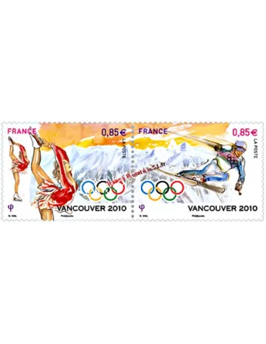 Timbre n° 4436 et 4437 -  Le diptyque (n° P4436) - J.O. d'hiver