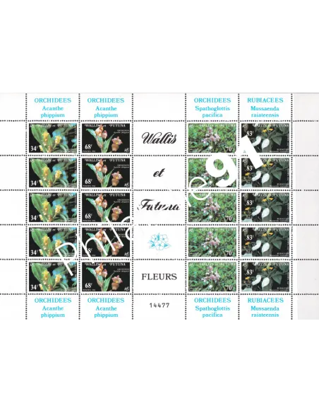 Wallis & Futuna, n° 286 à 289 en Feuille, timbres Dom-Tom