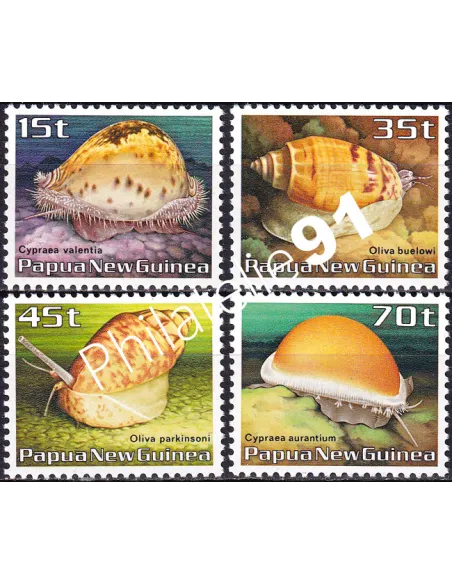 Papouasie-Nouvelle-Guinée, n° 511 à 514, collection timbre Océanie