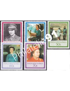 Papouasie-Nouvelle-Guinée, n° 515 à 519, collection timbre Océanie