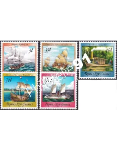 Papouasie-Nouvelle-Guinée, n° 538 à 542, collection timbre Océanie
