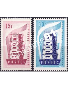 France, n° 1076 à 1077, collection timbres Europa