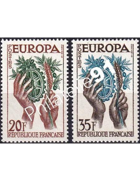 France, n° 1122 à 123, collection timbres Europa