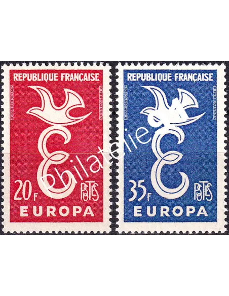 France, n° 1173 à 1174, collection timbres Europa