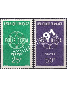 France, n° 1218 à 1219, collection timbres Europa