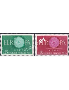 France, n° 1266 à 1267, collection timbres Europa