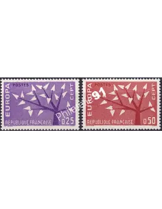 France, n° 1358 à 1359, collection timbres Europa