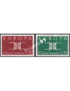France, n° 1396 à 1397, collection timbres Europa