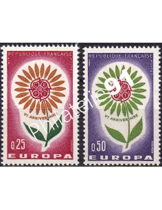 France, n° 1430 à 1431, collection timbres Europa