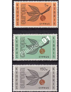 Chypre n° 250 à 252 , Europa 1965, collection timbres d'Europe