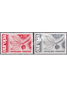 France, n° 1455 à 1456, collection timbres Europa