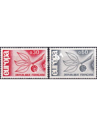France, n° 1455 à 1456, collection timbres Europa