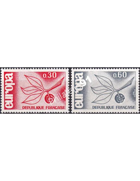 France, n° 1455 à 1456, collection timbres Europa