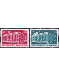 France, n° 1598 à 1599, collection timbres Europa