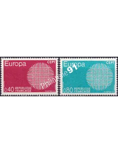 France, n° 1637 à 1638, collection timbres Europa