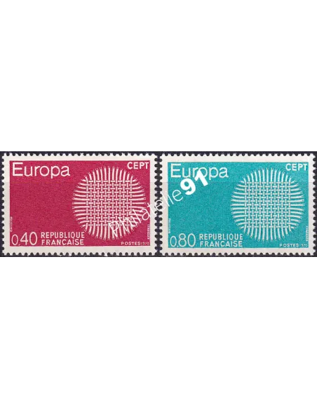 France, n° 1637 à 1638, collection timbres Europa