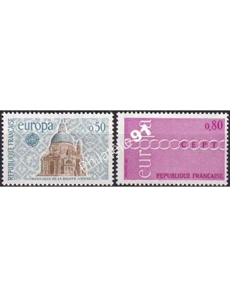 France, n° 1676 à 1677, collection timbres Europa