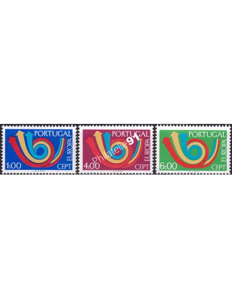 Timbres du Portugal n° 1179 à 1181, Europa 1973, timbres d'Europe