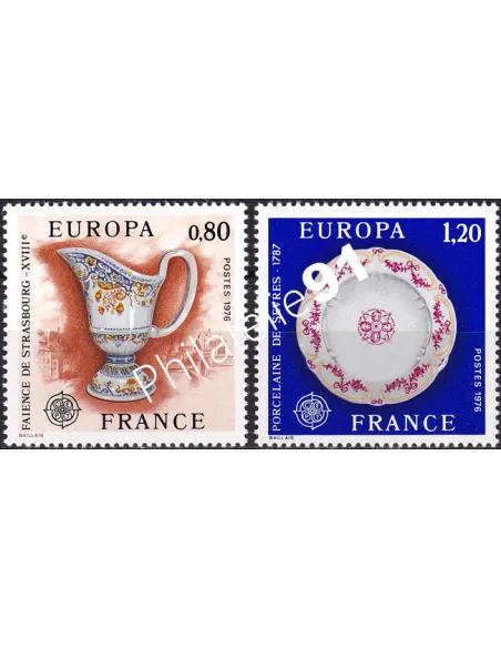France, n° 1877 à 1878, collection timbres Europa