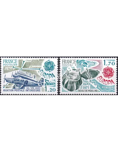 France, n° 2046 à 2047, collection timbres Europa