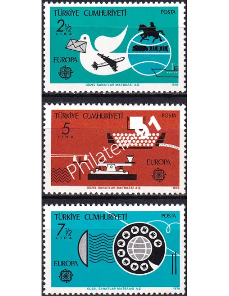 Turquie n° 2246 à 2248, Europa 1979, timbres d'europe