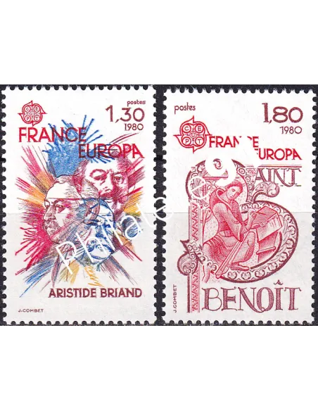 France, n° 2085 à 2086, collection timbres Europa