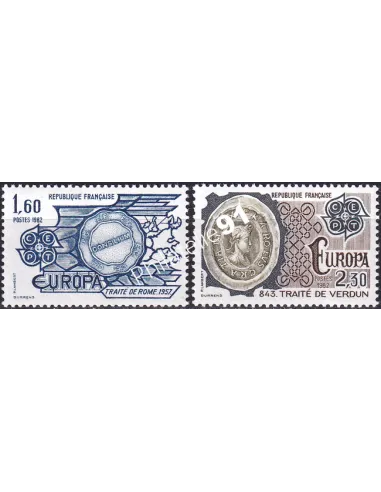 France, n° 2207 à 2208, collection timbres Europa