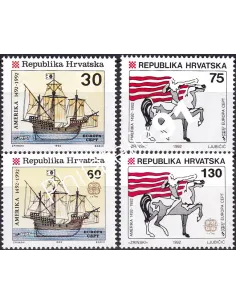 Timbres de Croatie n° 169 à 172, collection timbres Europe