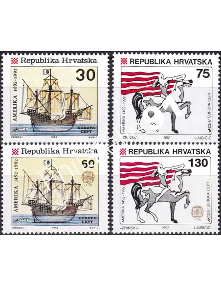 Timbres de Croatie n° 169 à 172, collection timbres Europe