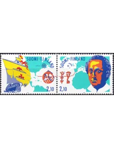 Timbres de Finlande n° 1142A, Paire, collection timbre Europe