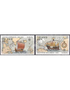 Timbres d'Islande, n° 715 et 716, collection timbres d'Europe