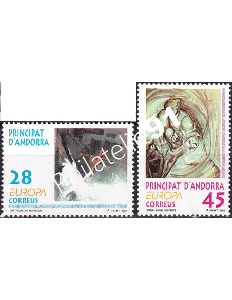 Andorre espagnol, n° 222 à 223, collection timbres Europe