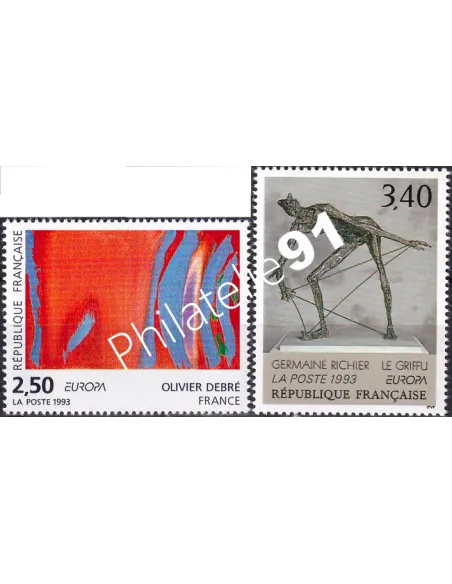 France, n° 2797 à 2798, collection timbres Europa