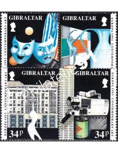 Gibraltar, n° 663 à 666, 2 paires, timbres Europa